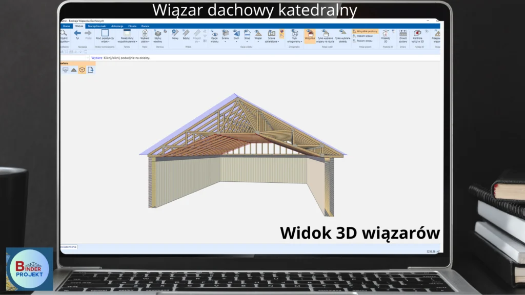 Widok 3D wiązara katedralnego