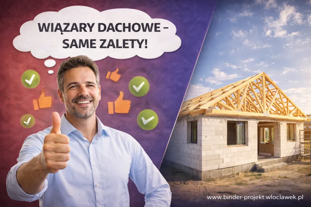 Zalety wiązarów dachowych - szybki montaż, oszczędność czasu i kosztów, trwała konstrukcja prefabrykowana